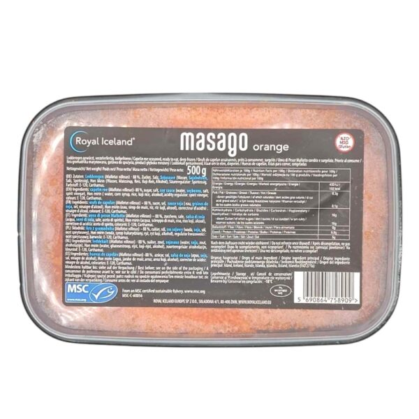 Masago Orange gewürzt Sushi – Kaviar vom Capelinfisch 500g